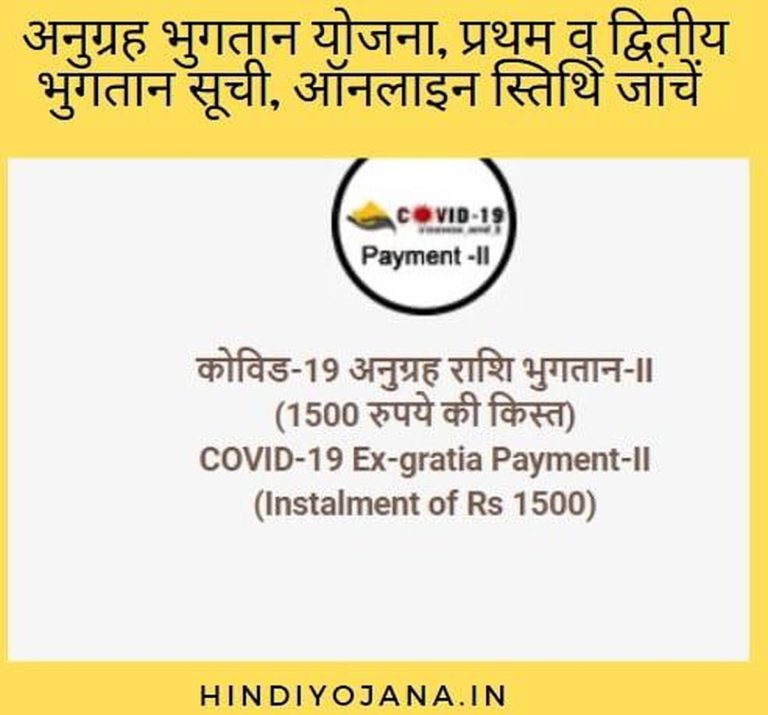 Rajasthan Grace Payment Scheme List
