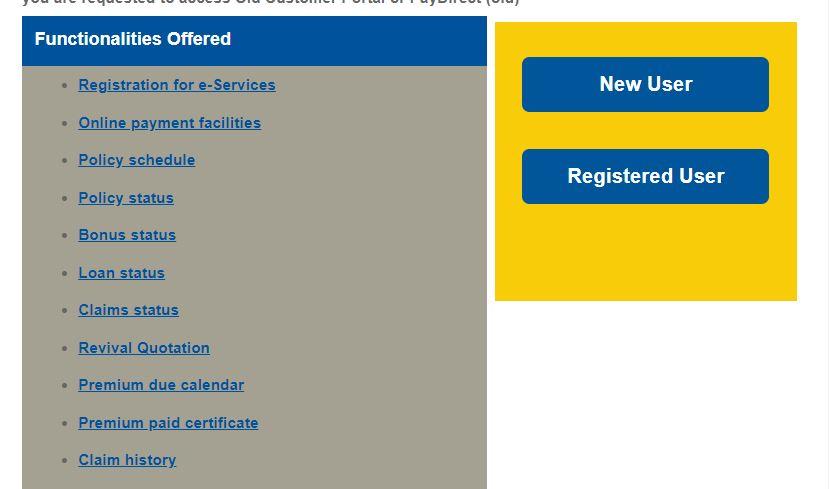 Check LIC Policy Status Online for a Registered User