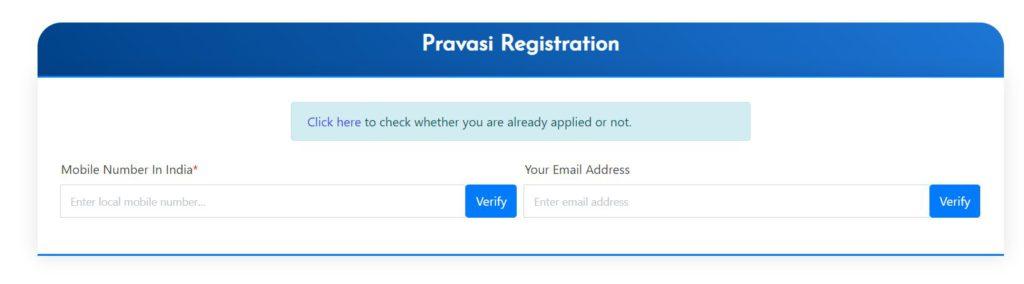 Pravasi Registration Online 