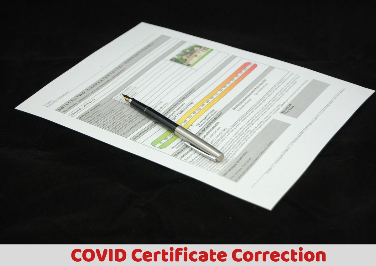 Correct COVID 19 Certificate Online