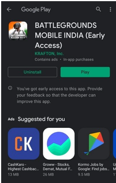 download battlegrounds mobile india