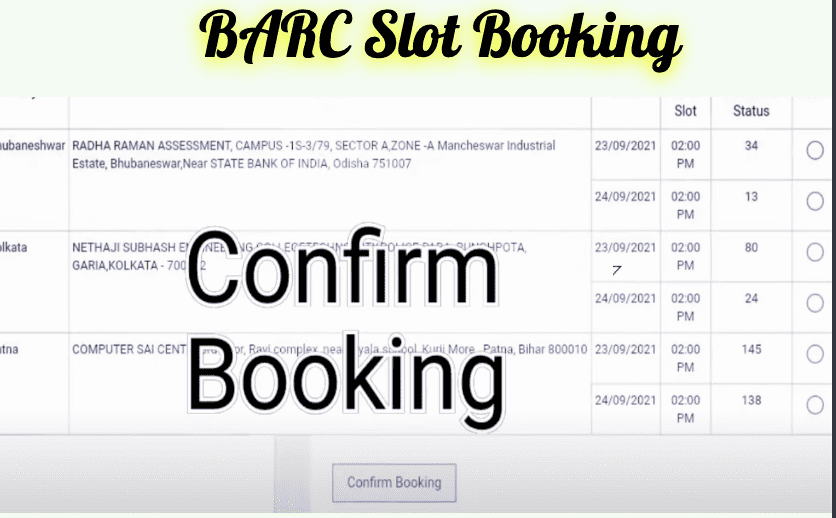 barc online slot booking