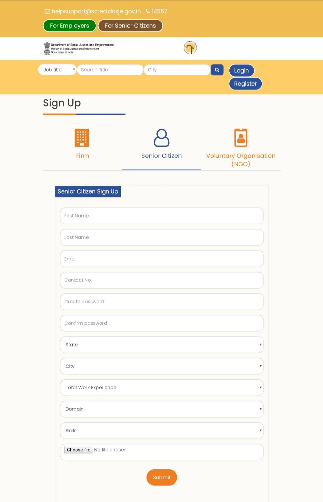 SACRED Portal New User Registration Process